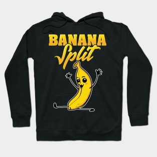 Cute & Funny Banana Split Gymnast Pun Hoodie